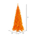 9'Hx46"W Slim Fir Artificial Christmas Tree, Unlit -Orange - K162280