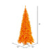 10'Hx50"W Slim Fir Artificial Christmas Tree, LED Pre-Lit (Orange) -Orange - K162286LED