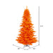 6'6"Hx46"W Fir Artificial Christmas Tree, Unlit -Orange - K162365