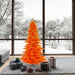 6'6"Hx46"W Fir Artificial Christmas Tree, LED Pre-Lit (Orange) -Orange - K162366LED