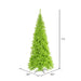 7'6"Hx40"W Slim Fir Artificial Christmas Tree, Unlit -Lime - K162575