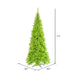 7'6"Hx40"W Slim Fir Artificial Christmas Tree, LED Pre-Lit (Green) -Lime - K162576LED