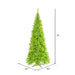 10'Hx50"W Slim Fir Artificial Christmas Tree, LED Pre-Lit (Green) -Lime - K162586LED