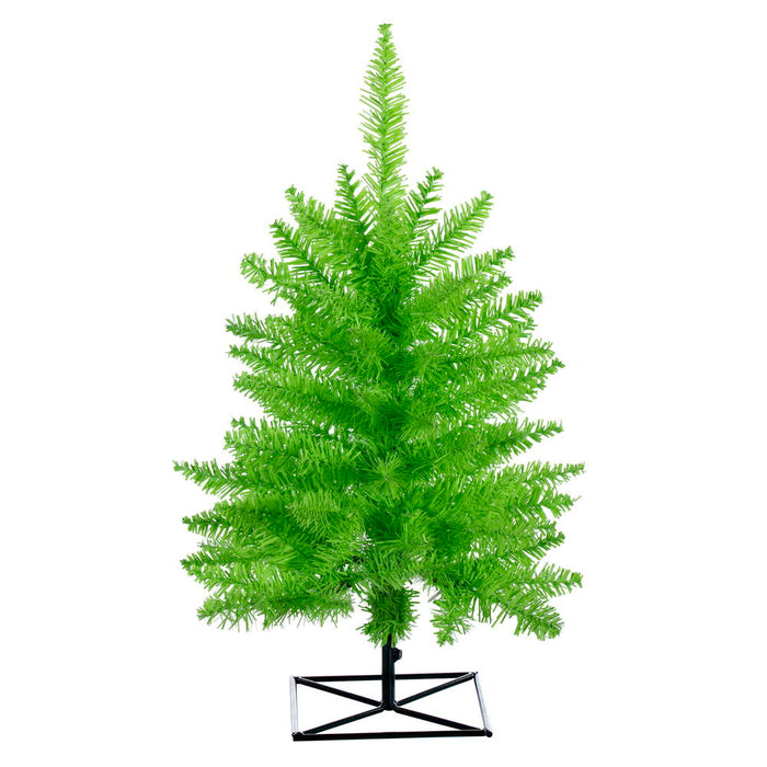 2'Hx20"W Fir Artificial Christmas Tree, Unlit -Lime - K162620