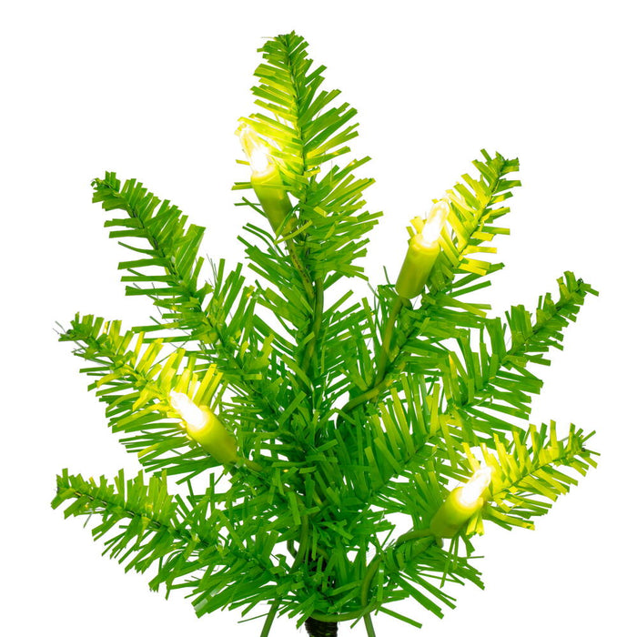 2'Hx20"W Fir Artificial Christmas Tree, LED Pre-Lit (Lime) -Lime - K162621LED