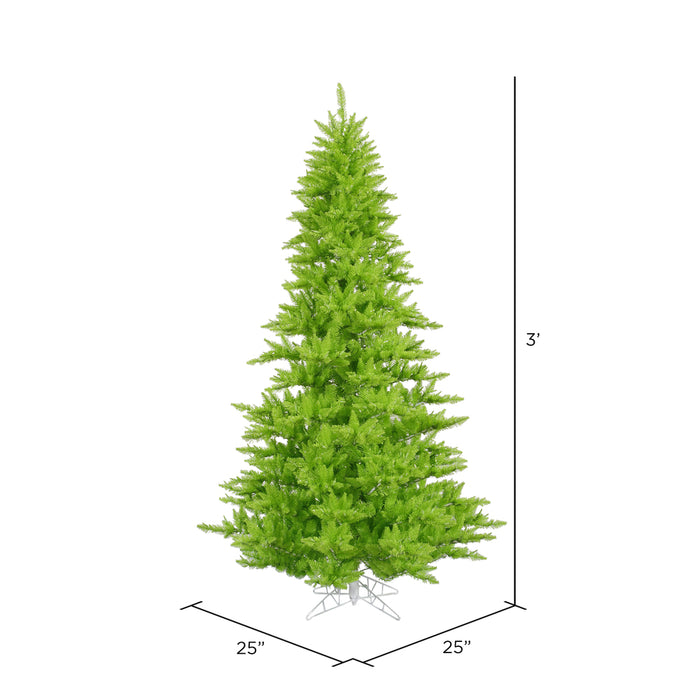 3'Hx25"W Fir Artificial Christmas Tree, Unlit -Lime - K162630