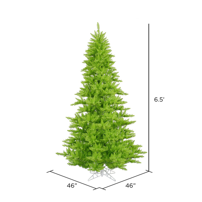 6'6"Hx46"W Fir Artificial Christmas Tree, Unlit -Lime - K162665