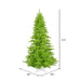 6'6"Hx46"W Fir Artificial Christmas Tree, Unlit -Lime - K162665