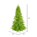 6'6"Hx46"W Fir Artificial Christmas Tree, LED Pre-Lit (Lime) -Lime - K162666LED