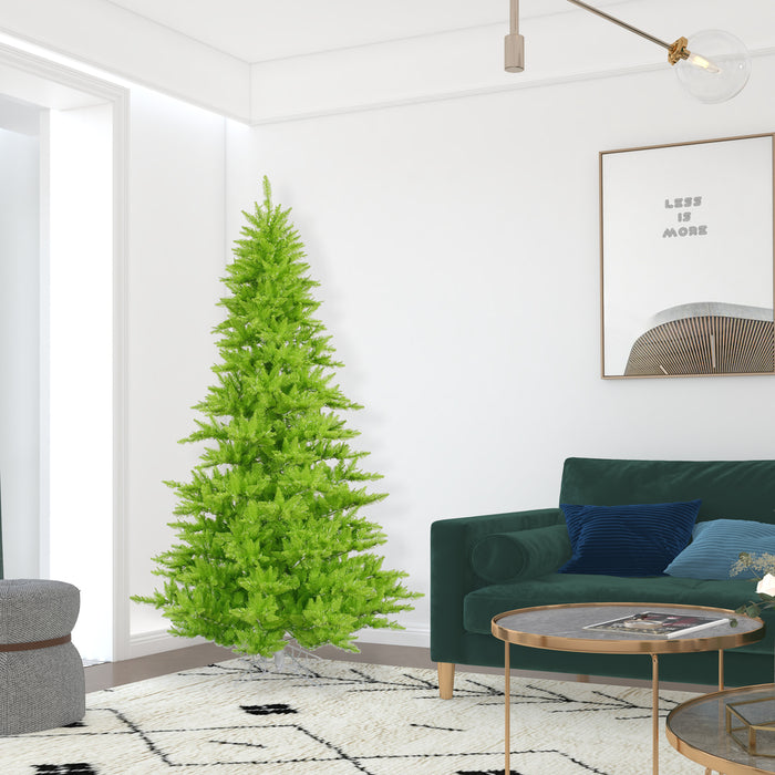 7'6"Hx52"W Fir Artificial Christmas Tree, Unlit -Lime - K162675