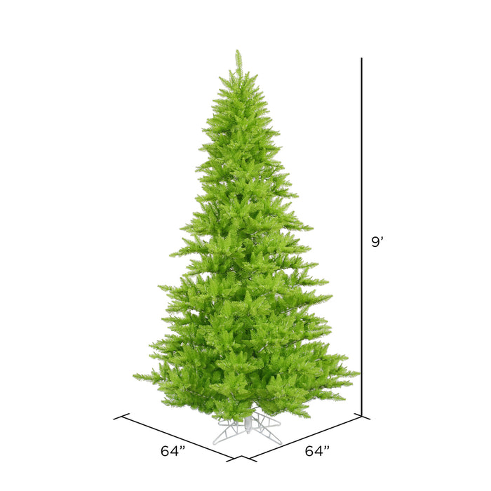 9'Hx64"W Fir Artificial Christmas Tree, Unlit -Lime - K162680