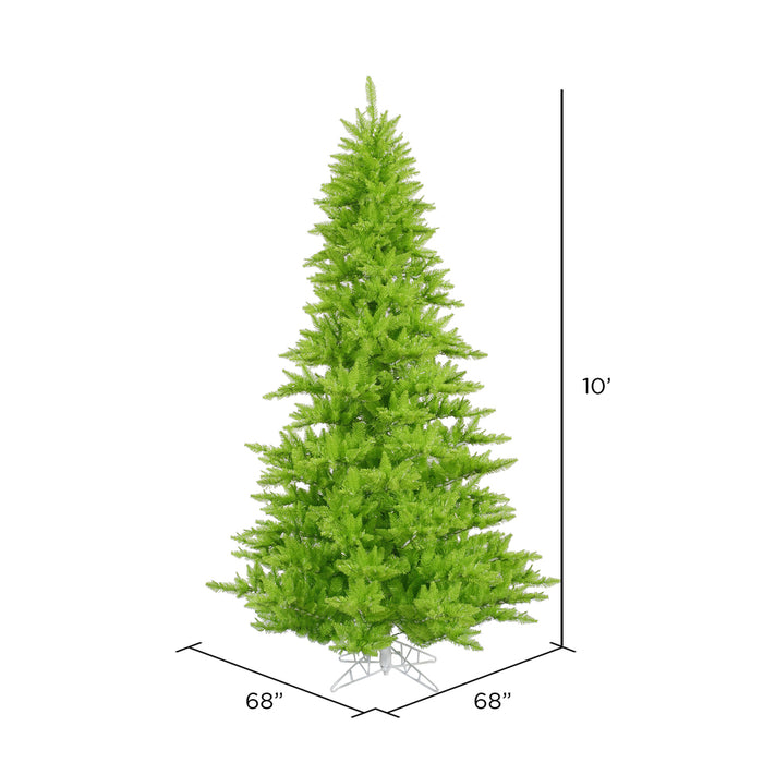 10'Hx68"W Fir Artificial Christmas Tree, Unlit -Lime - K162685
