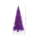 4'6"Hx24"W Slim Fir Artificial Christmas Tree, Unlit -Purple - K163045