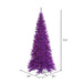6'6"Hx34"W Slim Fir Artificial Christmas Tree, LED Pre-Lit (Purple) -Purple - K163066LED