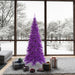 7'6"Hx40"W Slim Fir Artificial Christmas Tree, Unlit -Purple - K163075