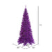 7'6"Hx40"W Slim Fir Artificial Christmas Tree, LED Pre-Lit (Purple) -Purple - K163076LED