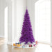 7'6"Hx40"W Slim Fir Artificial Christmas Tree, LED Pre-Lit (Purple) -Purple - K163076LED