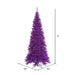 9'Hx46"W Slim Fir Artificial Christmas Tree, LED Pre-Lit (Purple) -Purple - K163081LED