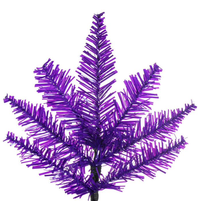2'Hx20"W Fir Artificial Christmas Tree, Unlit -Purple - K163120
