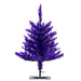 2'Hx20"W Fir Artificial Christmas Tree, LED Pre-Lit (Purple) -Purple - K163121LED