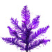 3'Hx25"W Fir Artificial Christmas Tree, LED Pre-Lit (Purple) -Purple - K163131LED