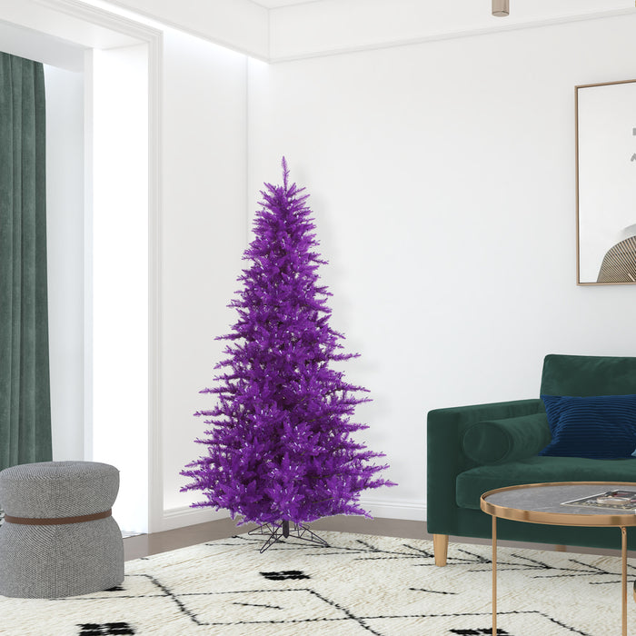 6'6"Hx46"W Fir Artificial Christmas Tree, Unlit -Purple - K163165