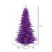 7'6"Hx52"W Fir Artificial Christmas Tree, Unlit -Purple - K163175