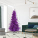 7'6"Hx52"W Fir Artificial Christmas Tree, LED Pre-Lit (Purple) -Purple - K163176LED