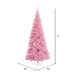 9'Hx46"W Slim Fir Artificial Christmas Tree, LED Pre-Lit (Pink) -Pink - K163681LED