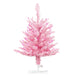 2'Hx20"W Fir Artificial Christmas Tree, LED Pre-Lit (Pink) -Pink - K163721LED