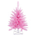 3'Hx25"W Fir Artificial Christmas Tree, Unlit -Pink - K163730