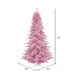7'6"Hx52"W Fir Artificial Christmas Tree, Unlit -Pink - K163775