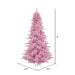9'Hx64"W Fir Artificial Christmas Tree, Unlit -Pink - K163780