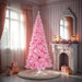 9'Hx64"W Fir Artificial Christmas Tree, Unlit -Pink - K163780