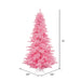 10'Hx68"W Fir Artificial Christmas Tree, LED Pre-Lit (Pink) -Pink - K163786LED