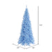 6'6"Hx34"W Slim Fir Artificial Christmas Tree, Unlit -Sky Blue - K164165