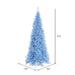 6'6"Hx34"W Slim Fir Artificial Christmas Tree, LED Pre-Lit (Sky Blue) -Sky Blue - K164166LED