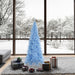 6'6"Hx34"W Slim Fir Artificial Christmas Tree, LED Pre-Lit (Sky Blue) -Sky Blue - K164166LED