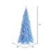 7'6"Hx40"W Slim Fir Artificial Christmas Tree, Unlit -Sky Blue - K164175
