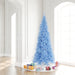 7'6"Hx40"W Slim Fir Artificial Christmas Tree, Unlit -Sky Blue - K164175