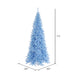 7'6"Hx40"W Slim Fir Artificial Christmas Tree, LED Pre-Lit (Sky Blue) -Sky Blue - K164176LED
