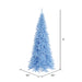 9'Hx46"W Slim Fir Artificial Christmas Tree, Unlit -Sky Blue - K164180