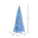 9'Hx46"W Slim Fir Artificial Christmas Tree, LED Pre-Lit (Sky Blue) -Sky Blue - K164181LED