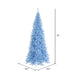 10'Hx50"W Slim Fir Artificial Christmas Tree, LED Pre-Lit (Sky Blue) -Sky Blue - K164186LED