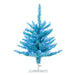 2'Hx20"W Fir Artificial Christmas Tree, LED Pre-Lit (Sky Blue) -Sky Blue - K164221LED