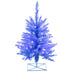 3'Hx25"W Fir Artificial Christmas Tree, LED Pre-Lit (Sky Blue) -Sky Blue - K164231LED