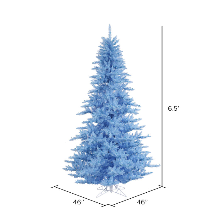 6'6"Hx46"W Fir Artificial Christmas Tree, Unlit -Sky Blue - K164265