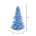 6'6"Hx46"W Fir Artificial Christmas Tree, Unlit -Sky Blue - K164265