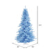 6'6"Hx46"W Fir Artificial Christmas Tree, LED Pre-Lit (Sky Blue) -Sky Blue - K164266LED