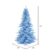 7'6"Hx52"W Fir Artificial Christmas Tree, LED Pre-Lit (Sky Blue) -Sky Blue - K164276LED